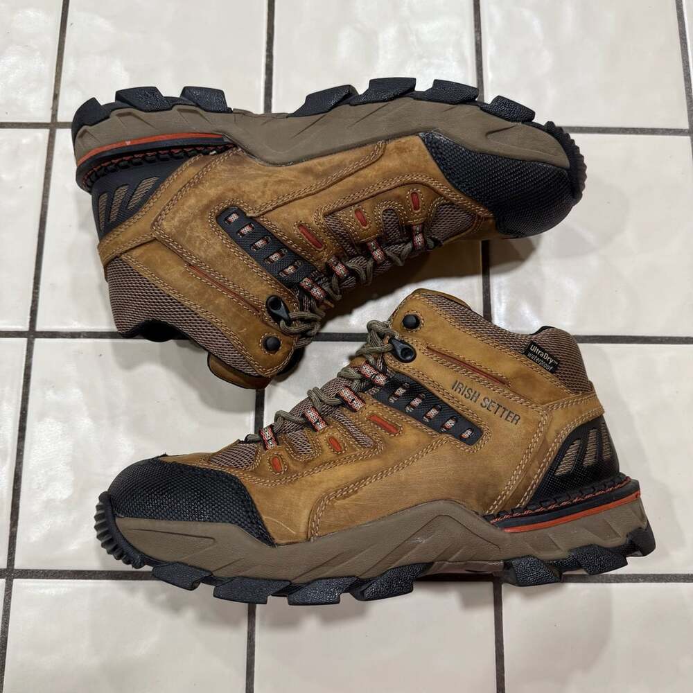 Red Wing Irish Setter Two Harbors Hiking Work Boots Brown Size 11 Model #83405